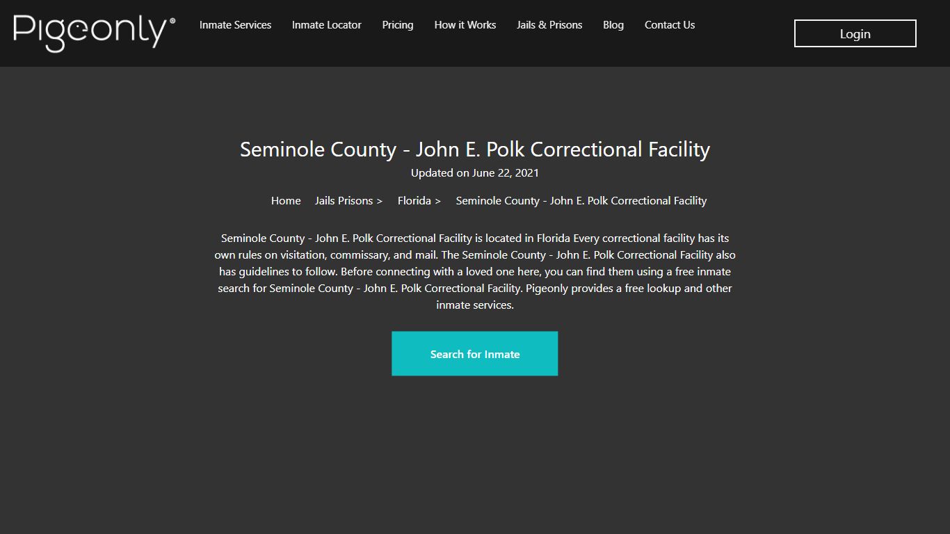 Seminole County - John E. Polk Correctional Facility ...