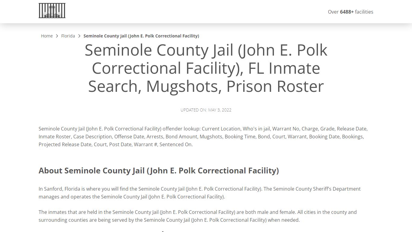 Seminole County Jail (John E. Polk Correctional Facility ...